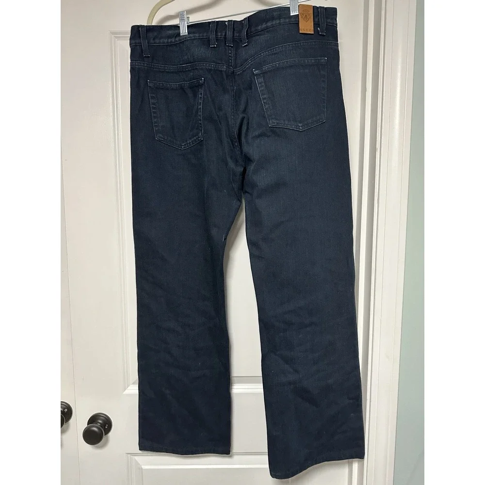 Gucci,‎ Men's Dark Wash Straight Leg Jeans, Size 50